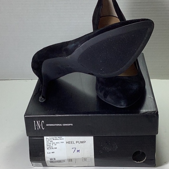 INC International Concepts Womens Zitah Leather Pointed Toe, Black - Picture 4 of 5